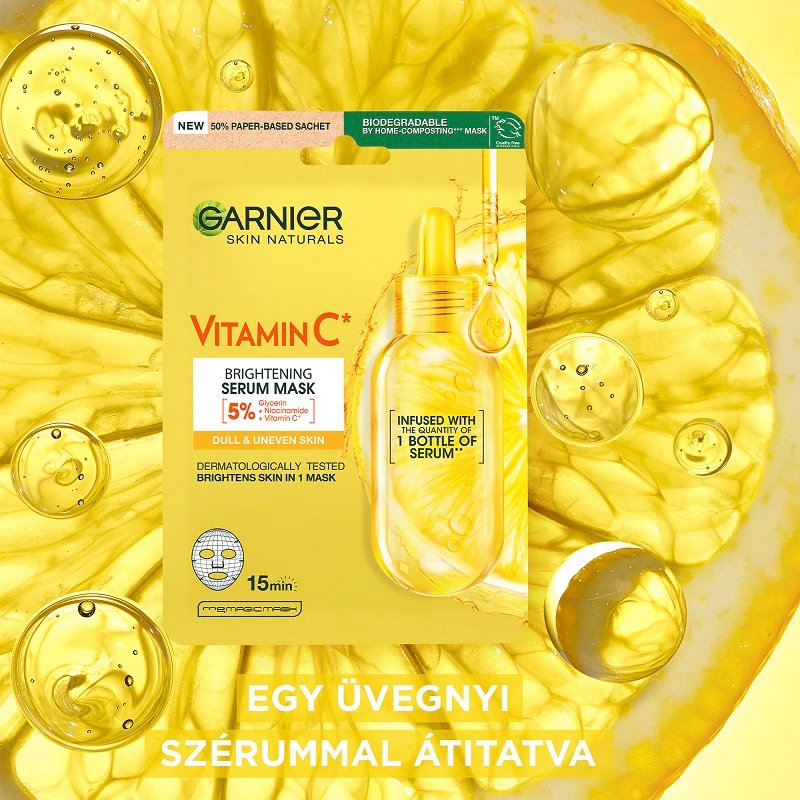Garnier textilmaszk C-vitaminnal a bőr ragyogásáért - 4
